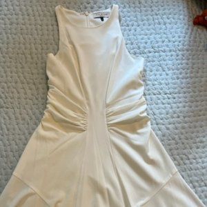 Halston Heritage Ivory Sleeveless Fit and Flare Dress Size 2